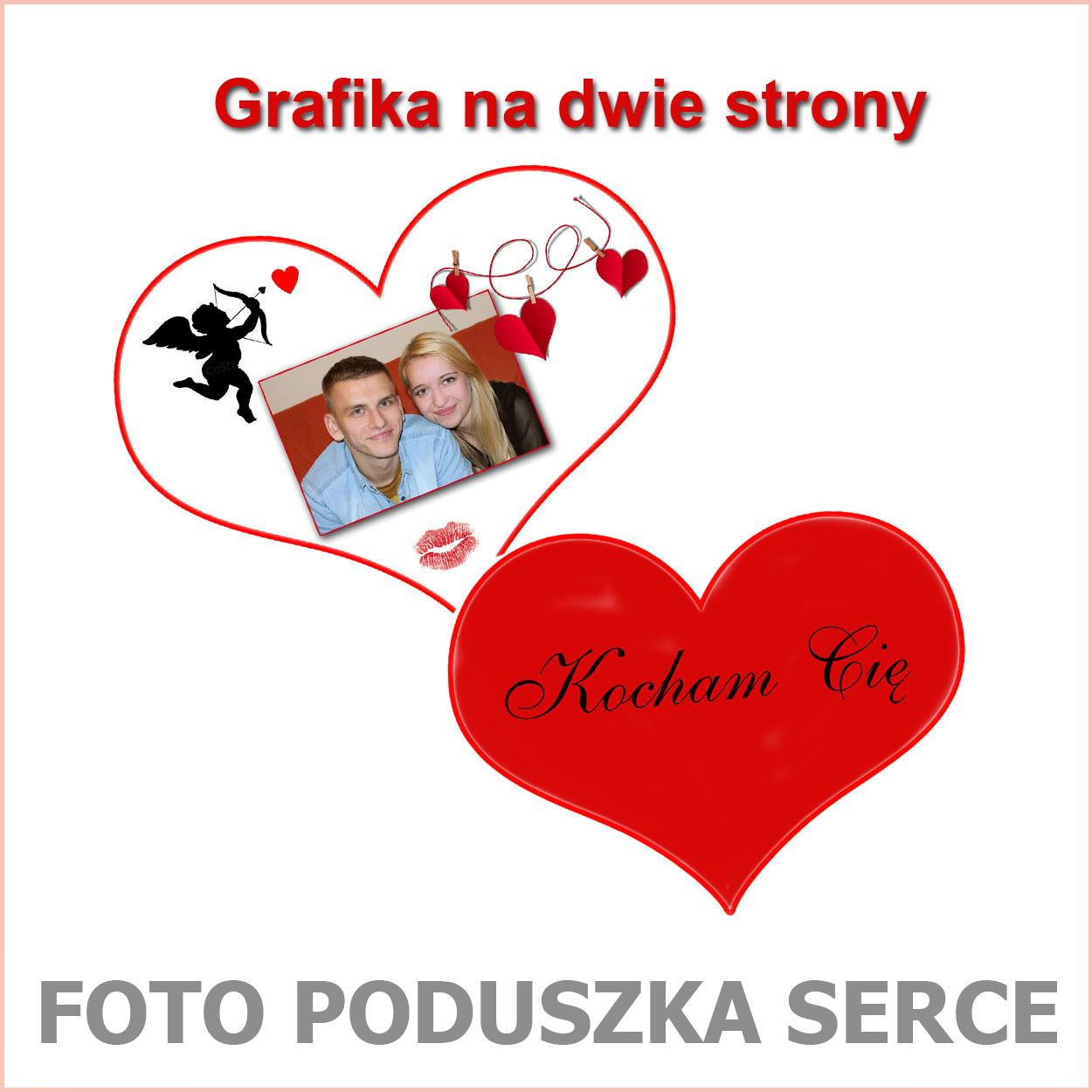 fotopoduszka serce b czerwona